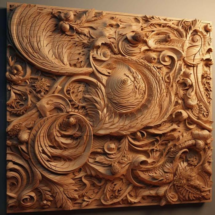Patterns and decorations (stl dense 1, PATTERN_821) 3D models for cnc